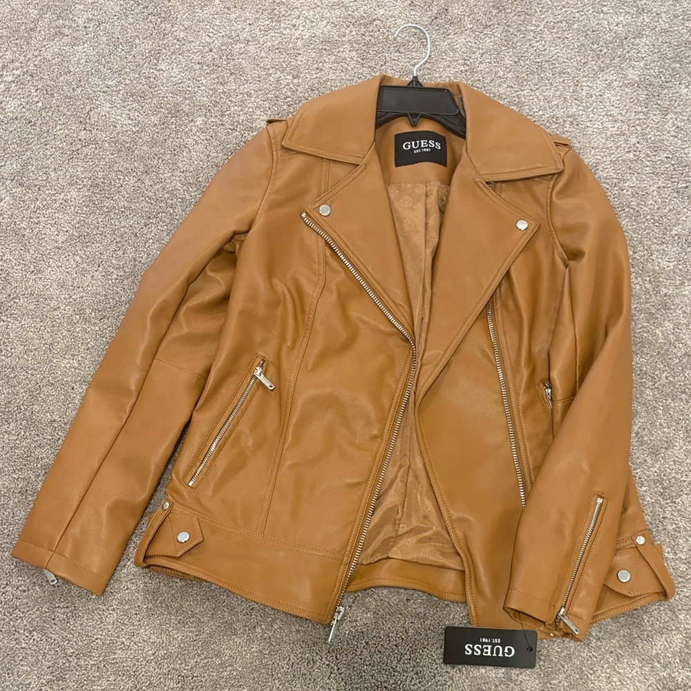 Guess Women's Brown Leather Jacket